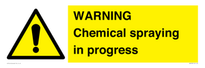 WARNING Chemical spraying in progress
